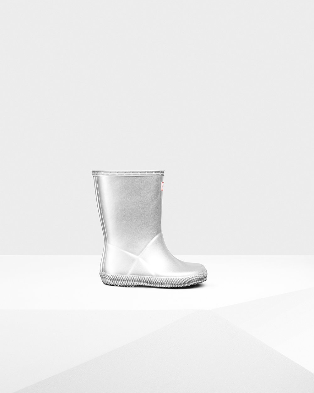 Kids Hunter Rain Boots Silver - Original First Classic Metallic - 6079382-BE